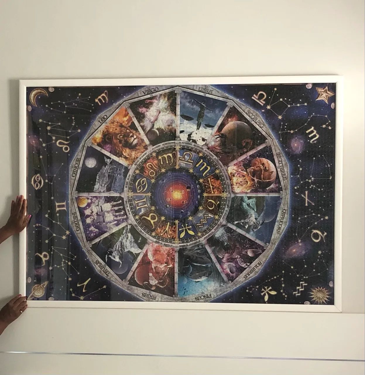 Decoração - Quadro Quebra-Cabeça 5.000 Peças Emoldurado - Astrologia/Zodíaco