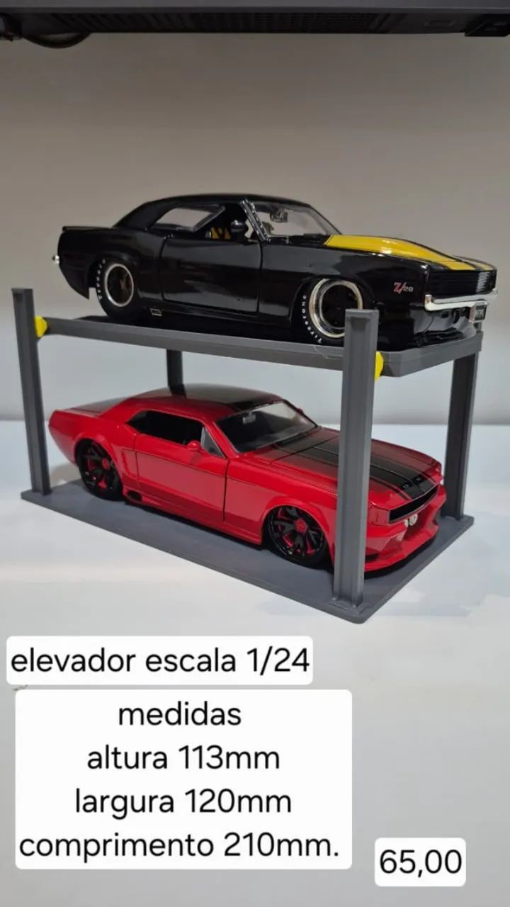 Elevador para 2 miniaturas escala 1/24