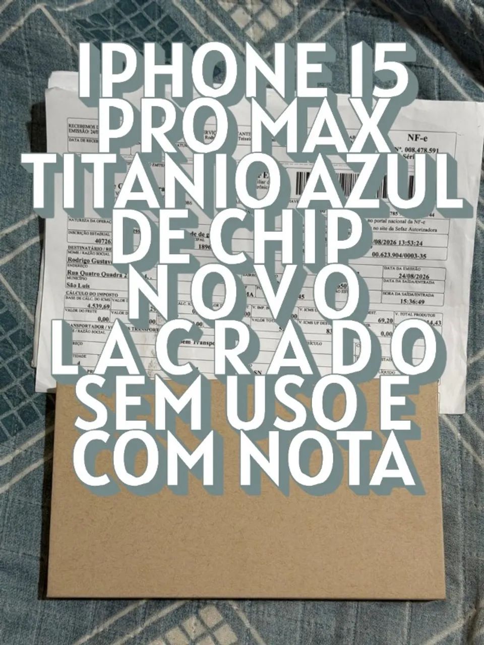 Iphone 15 pro max novo lacrado azul