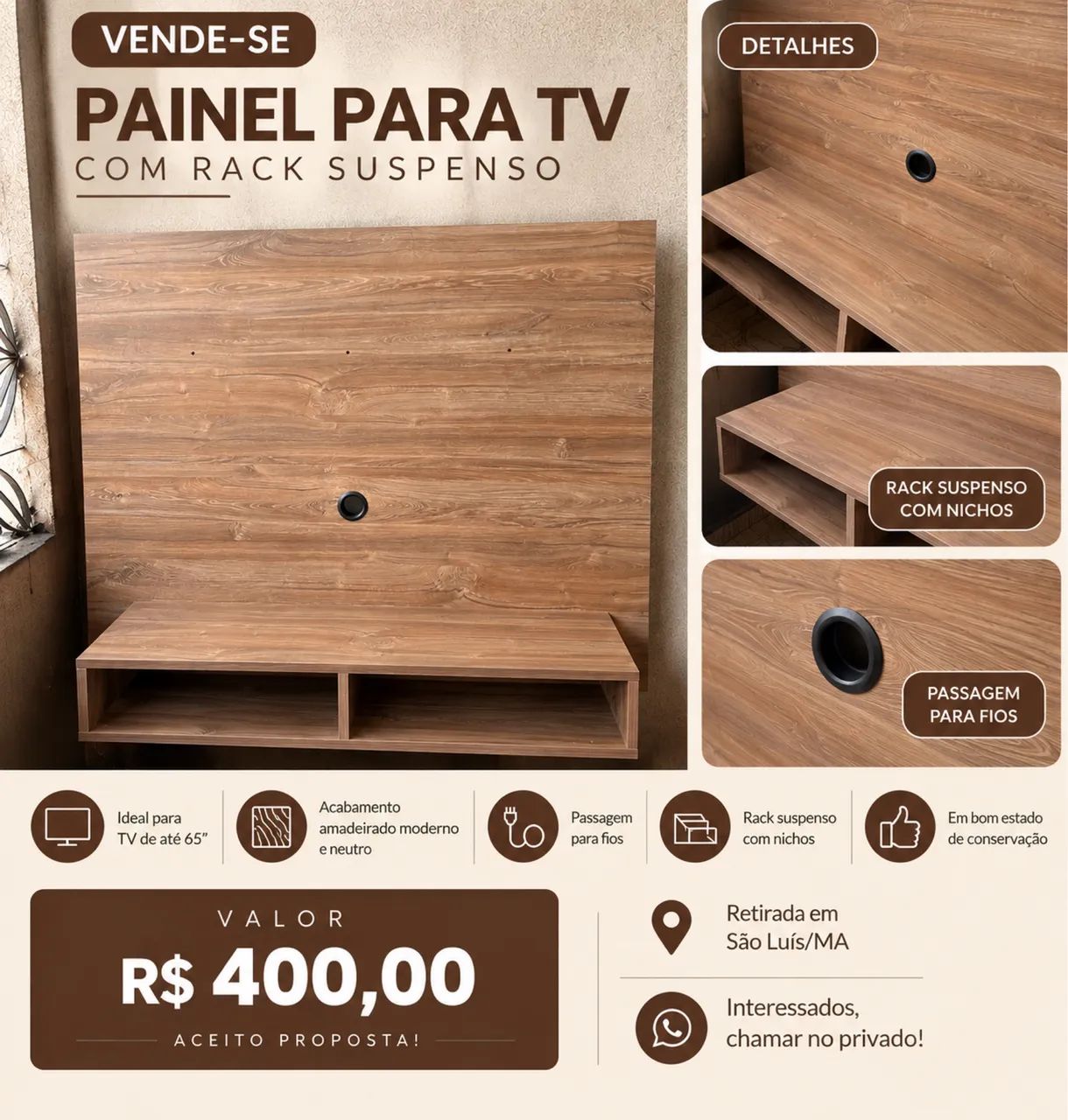 PAINEL E HACK AÉREO PARA TV 