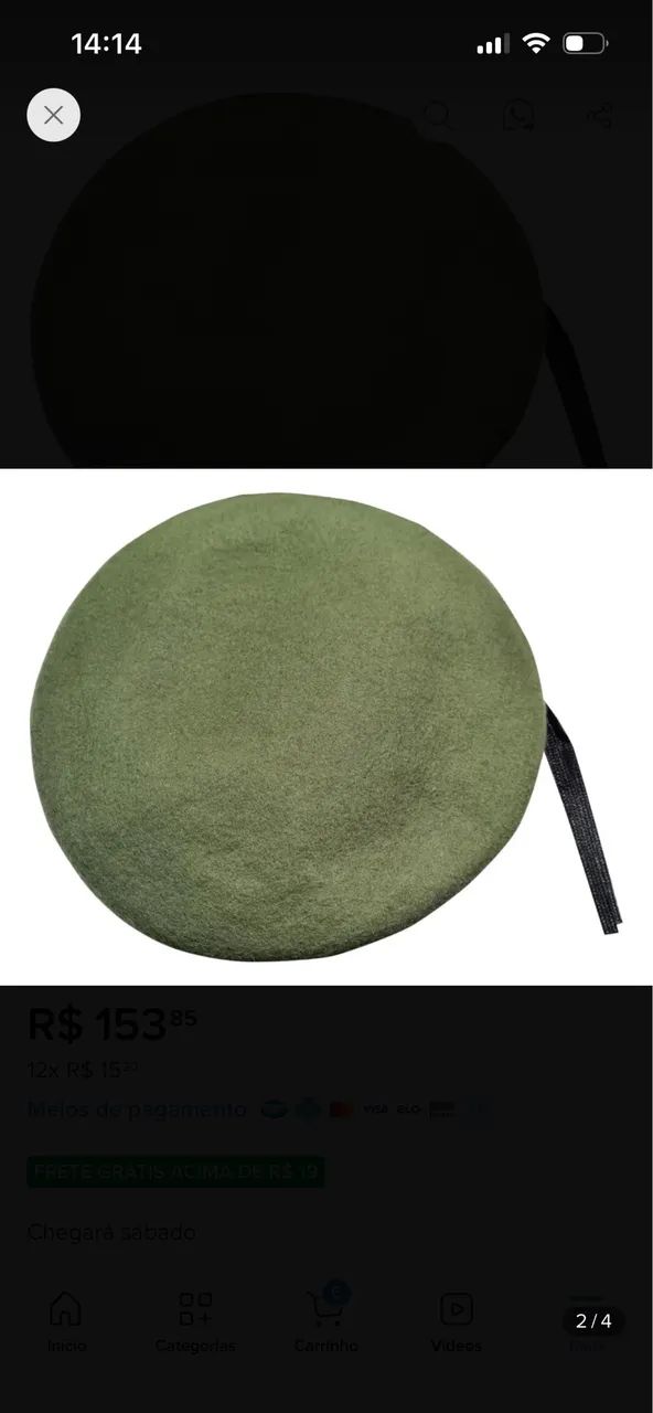 Boina militar verde