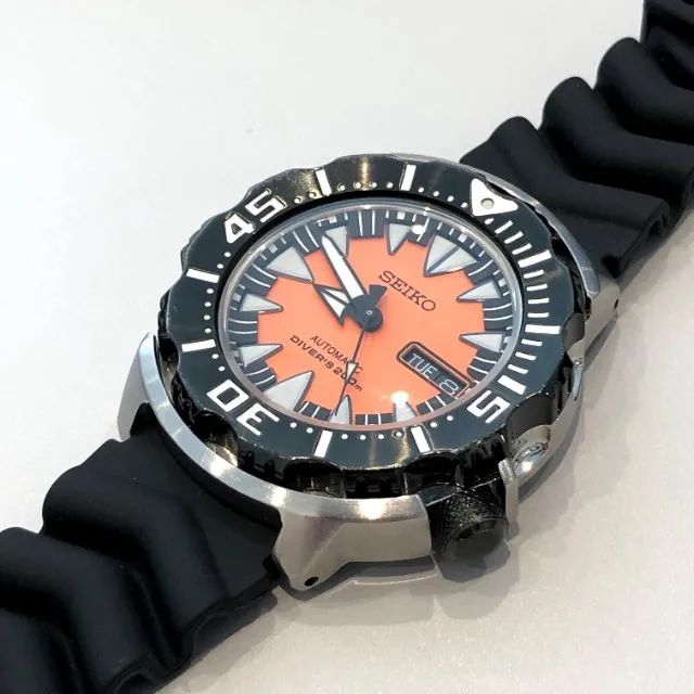 Seiko Prospex Monster SRP315 Black Orange Diver 200m Automatico - Foto 3