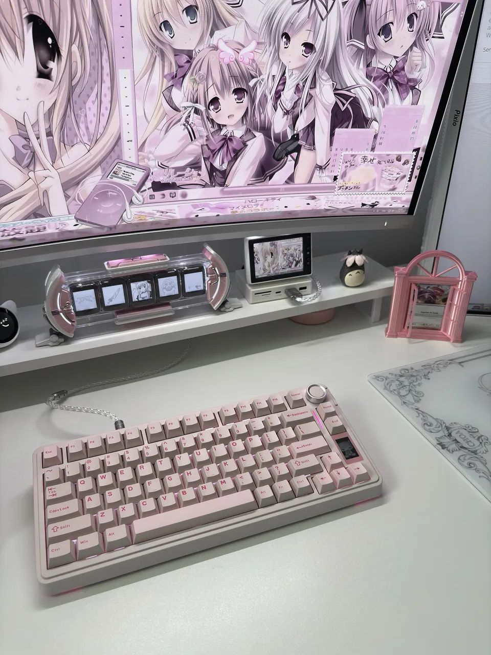 Teclado Epomaker EA75 max rosa 