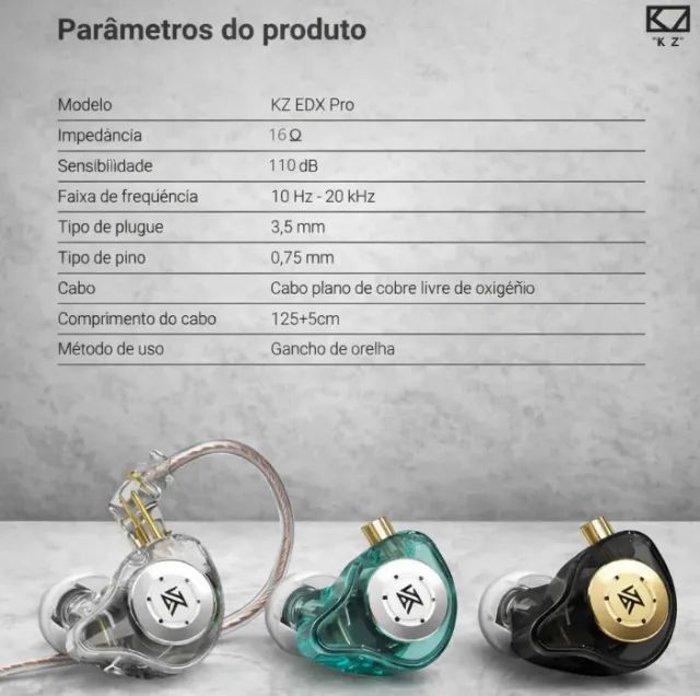 Fone de ouvido KZ EDX PRO - Foto 4