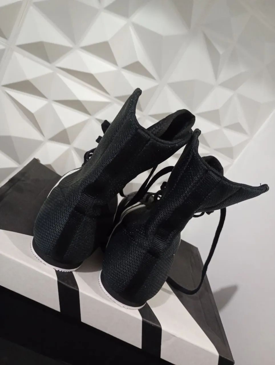 Sapatilha De Boxe adidas Hog 2.0 Boots Fx0561 Preto/branco - Foto 4