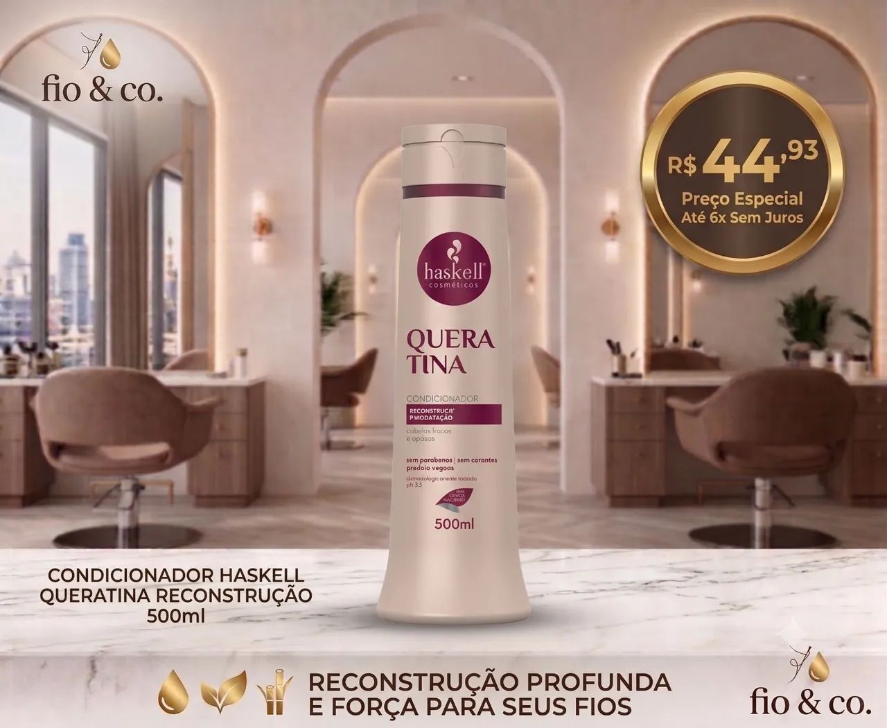 Condicionador Queratina Haskell 500ml
