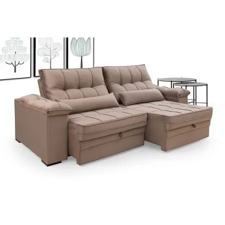 Sofa Tokio Retratil Reclinavel 2,50 - Castor