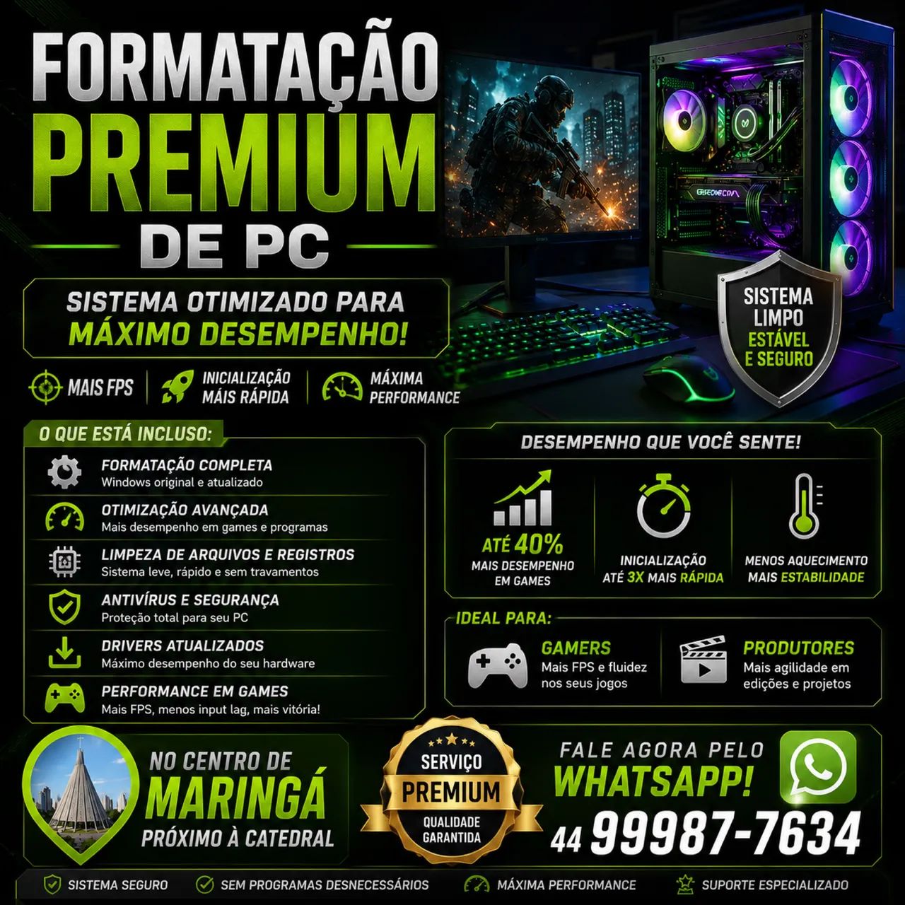 Formatação pc ou notebook Windows 10/11 e office 