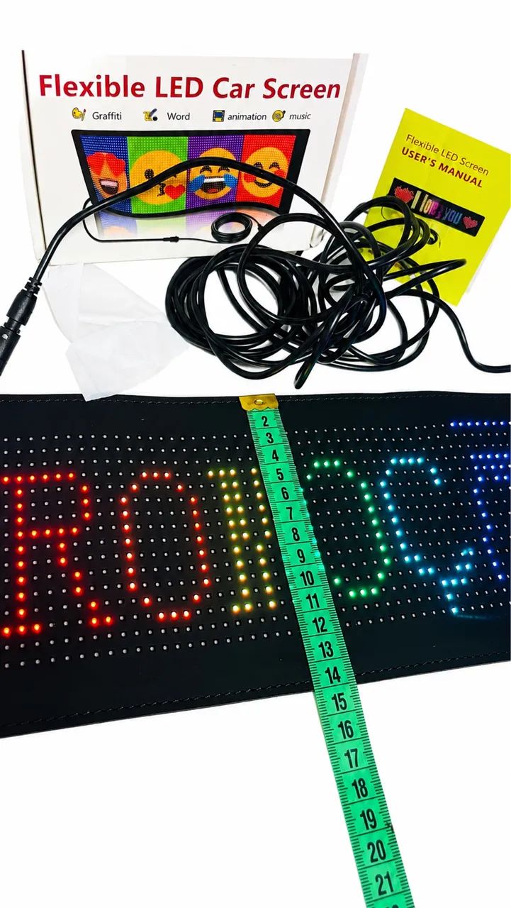 Painel LED Flexível RGB Programável para Carro com App Bluetooth  - Foto 3