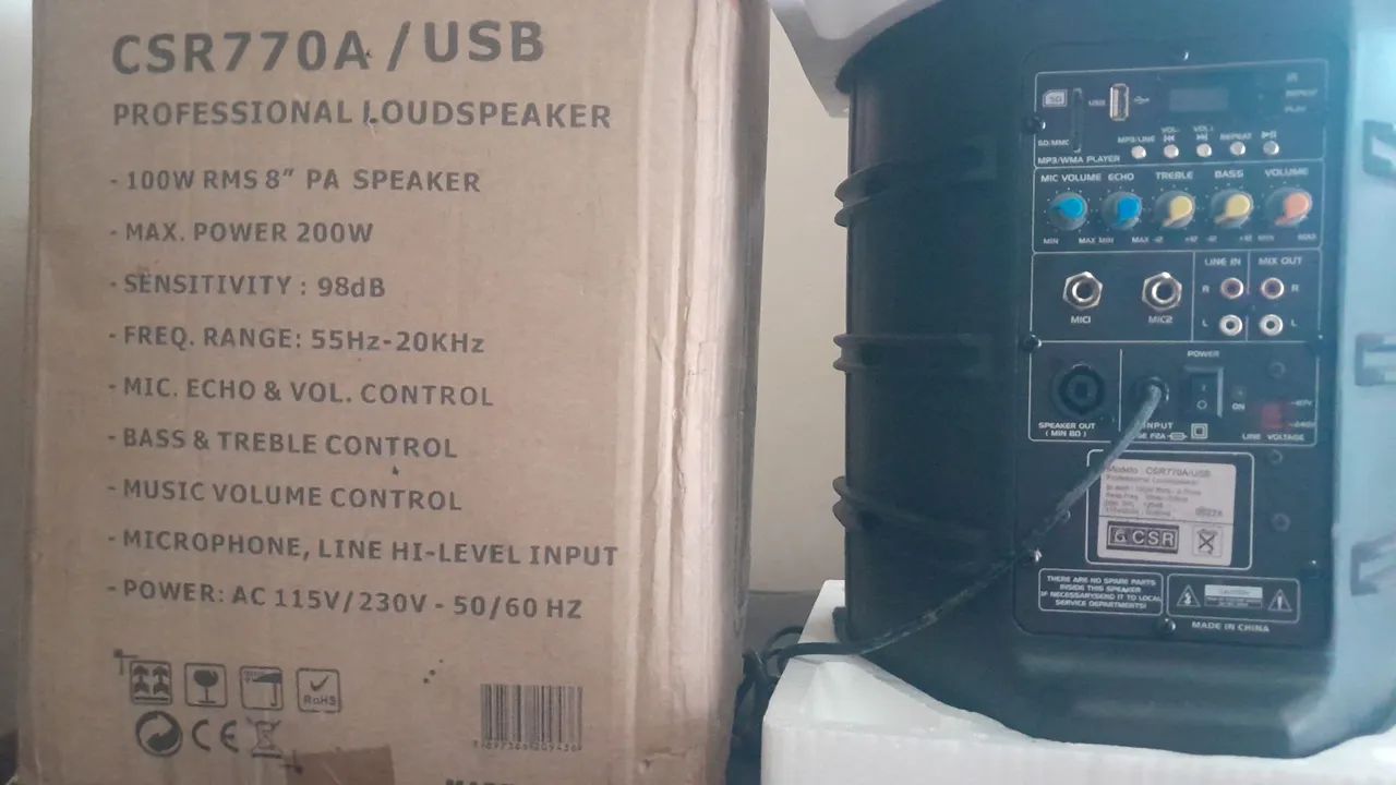Caixa de som csr 770 a usb