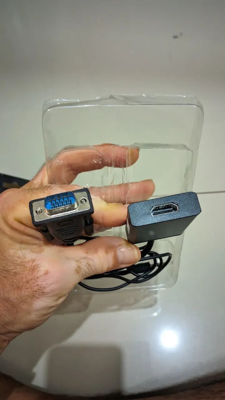 Cabo Adaptador VGA para HDMI - Foto 3
