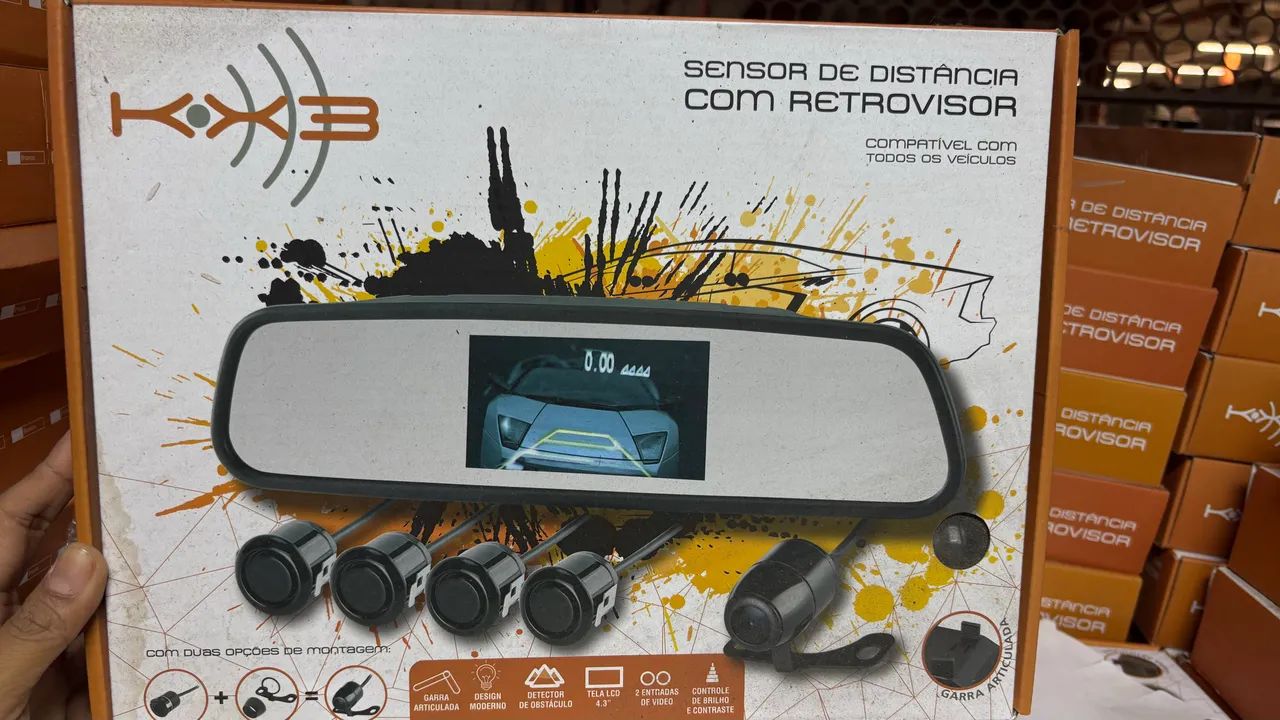 Kit de Sensor de Distância com Retrovisor da marca KX3 - Foto 2