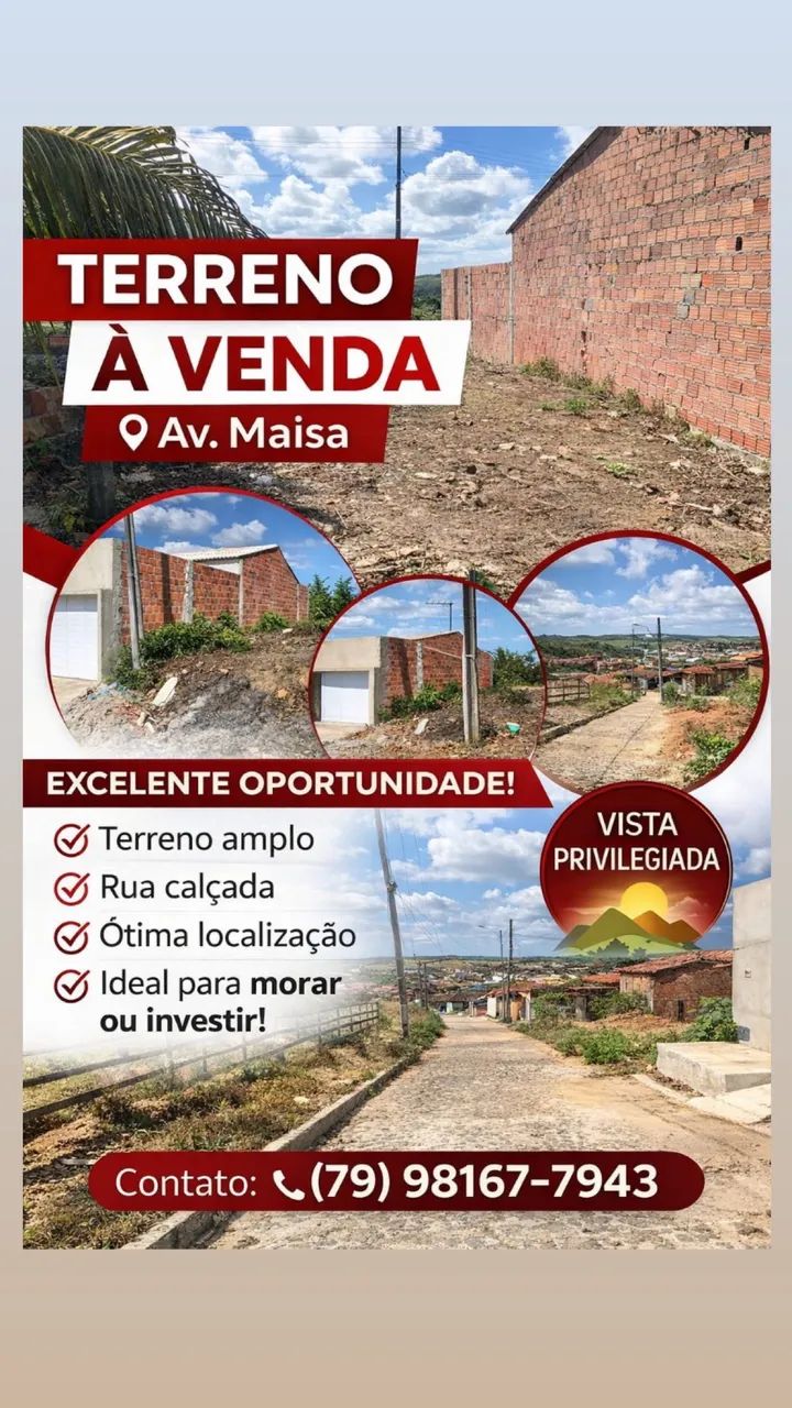 Vendo terreno em maruim-se