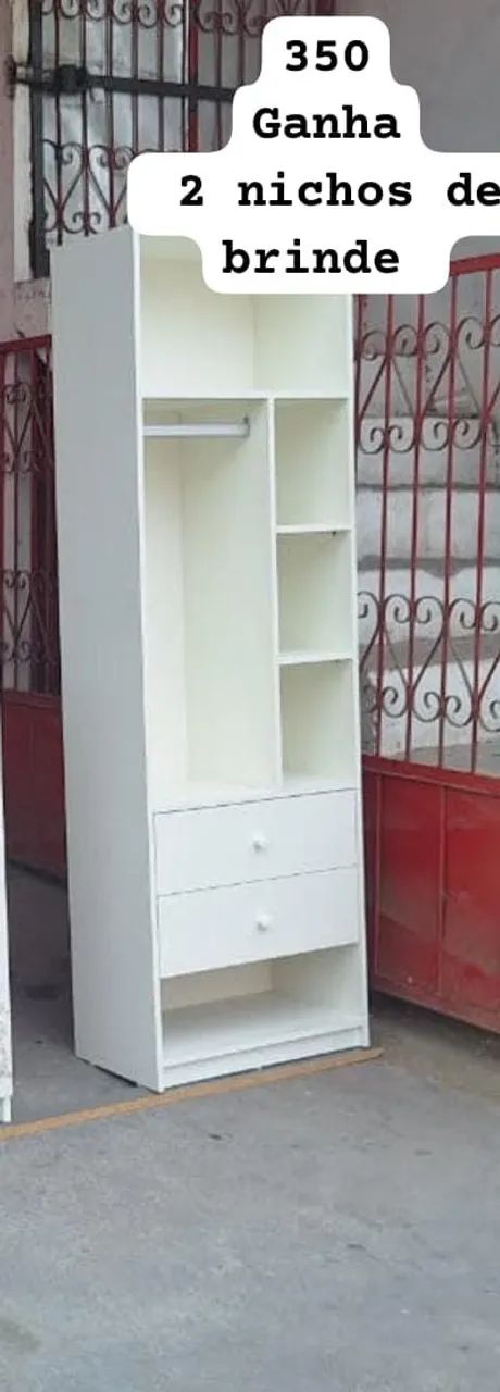 Na compra do closet ganha 2 nichos de brinde