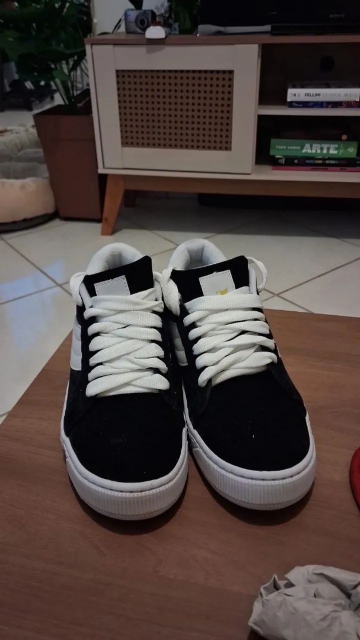 Tênis Casual Preto e Branco  - Foto 3