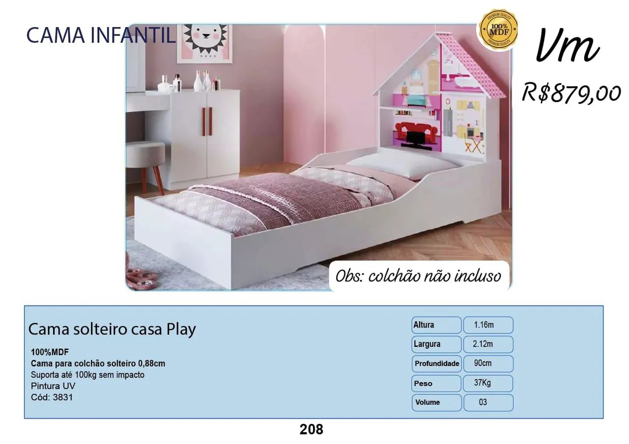 Cama casinha infantil 