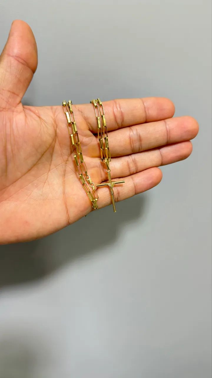 Corrente + Pingente em ouro 18K