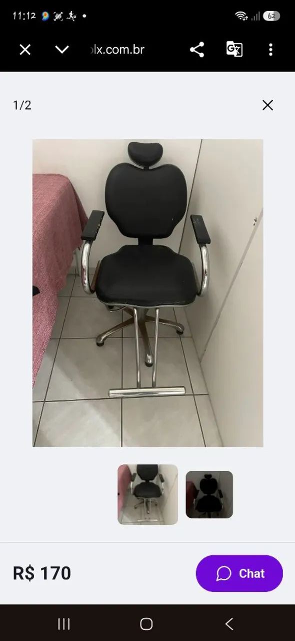 Cadeira para salão 
