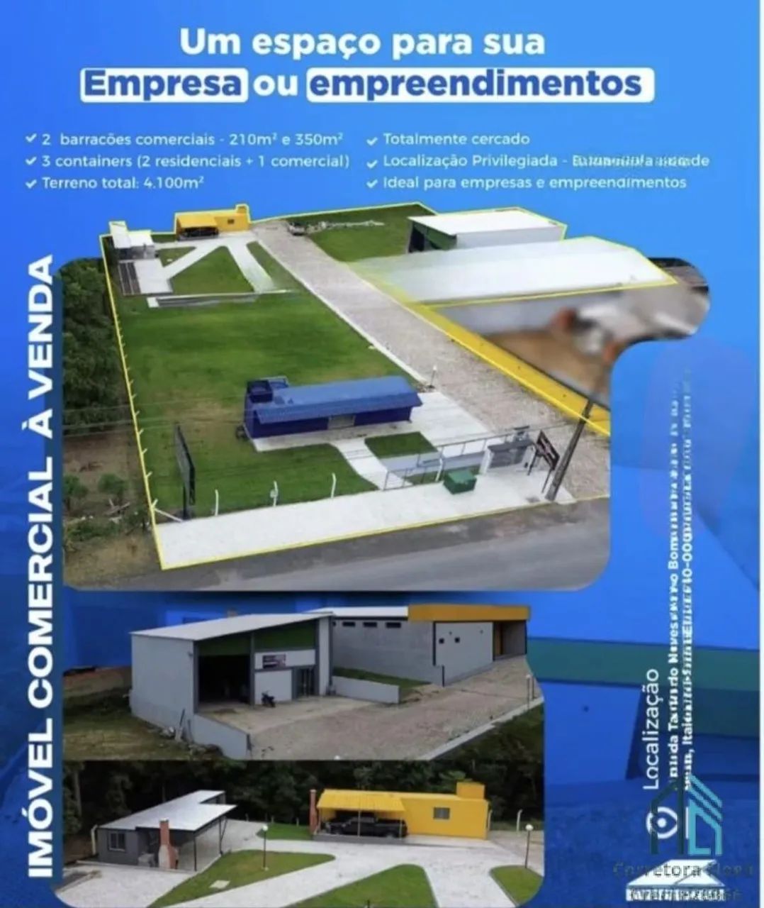 Imóvel Comercial a venda, 02 barracões e 03 container residencial/comercial, em ITAIÓPOLIS - Foto 4