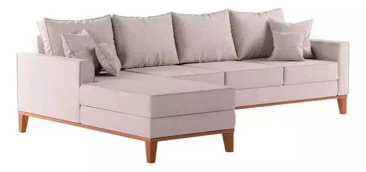 SOFÁ 4 LUGARES BENY COM CHAISE ESQUERDA OU DIREITA - LINHO CRU. - Foto 3