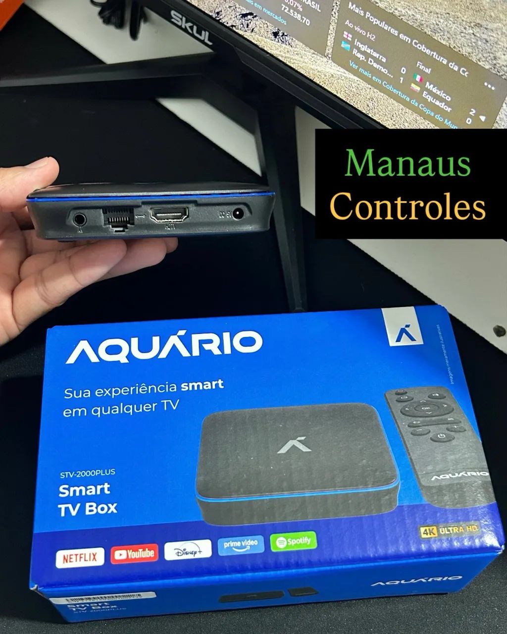 Tv box Aquário STV-2000 Plus 2.4GHz 16GB | 2GB  - Foto 2
