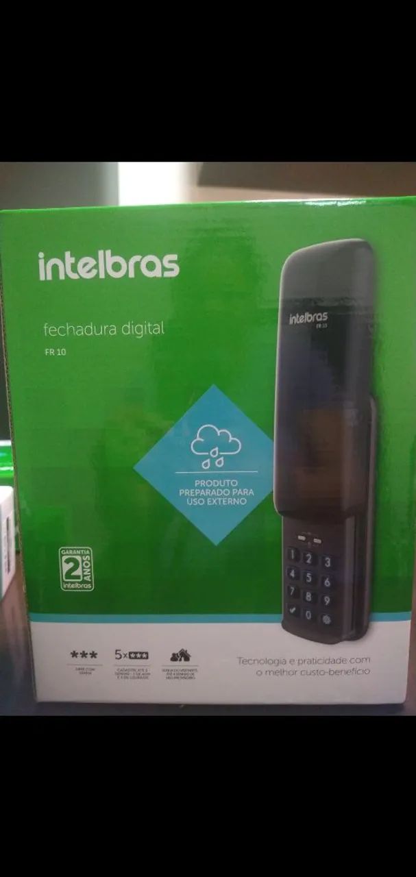 Fechadura Digital de Sobrepor com Senha FR 10 Preto Intelbras
