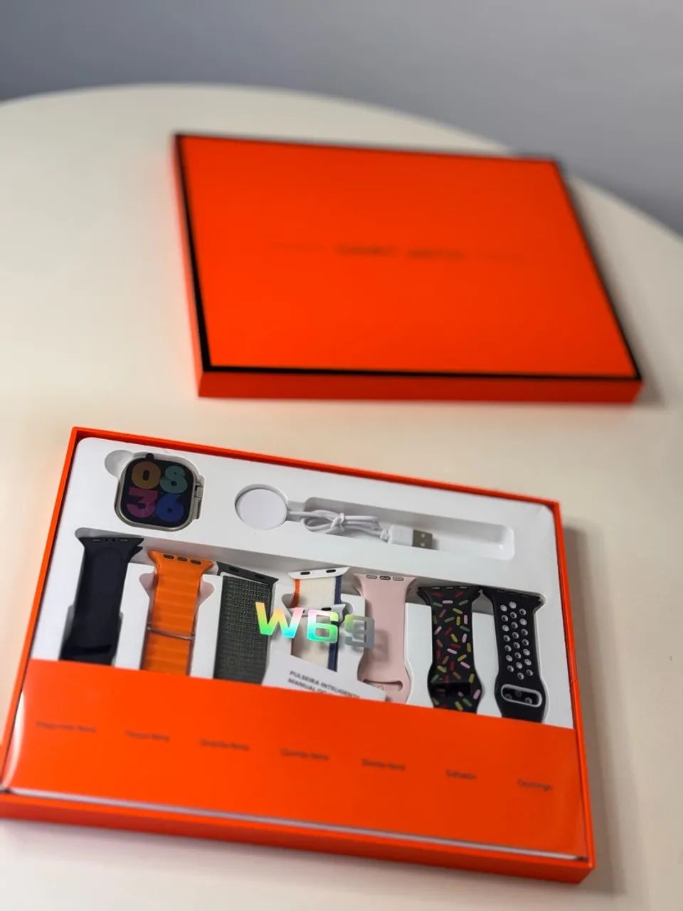 Smartwatch w69 7 pulseiras 