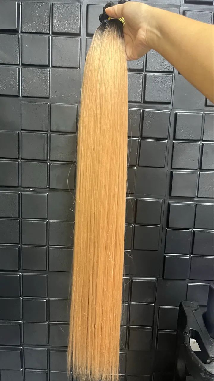 Loiro mel raiz esfumada 75cm  - Foto 4