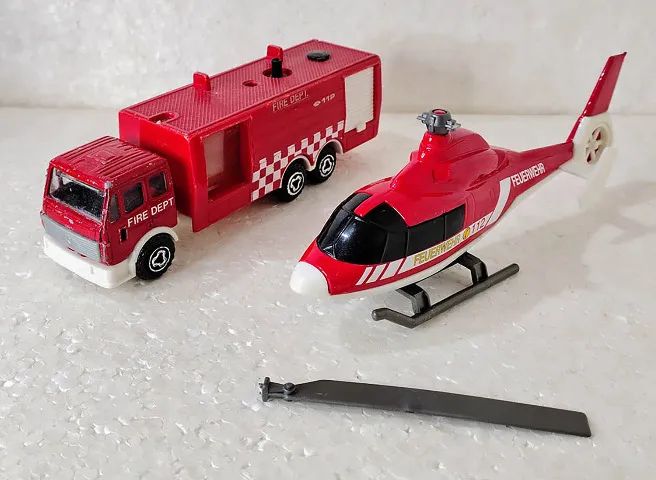 Lote Bombeiros - Caminhão + Helicóptero