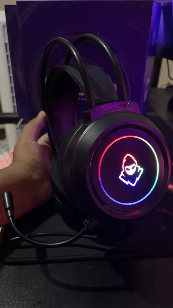 Headset Gamer Mancer Creat V2 Rainbow com Microfone Integrado - Foto 3