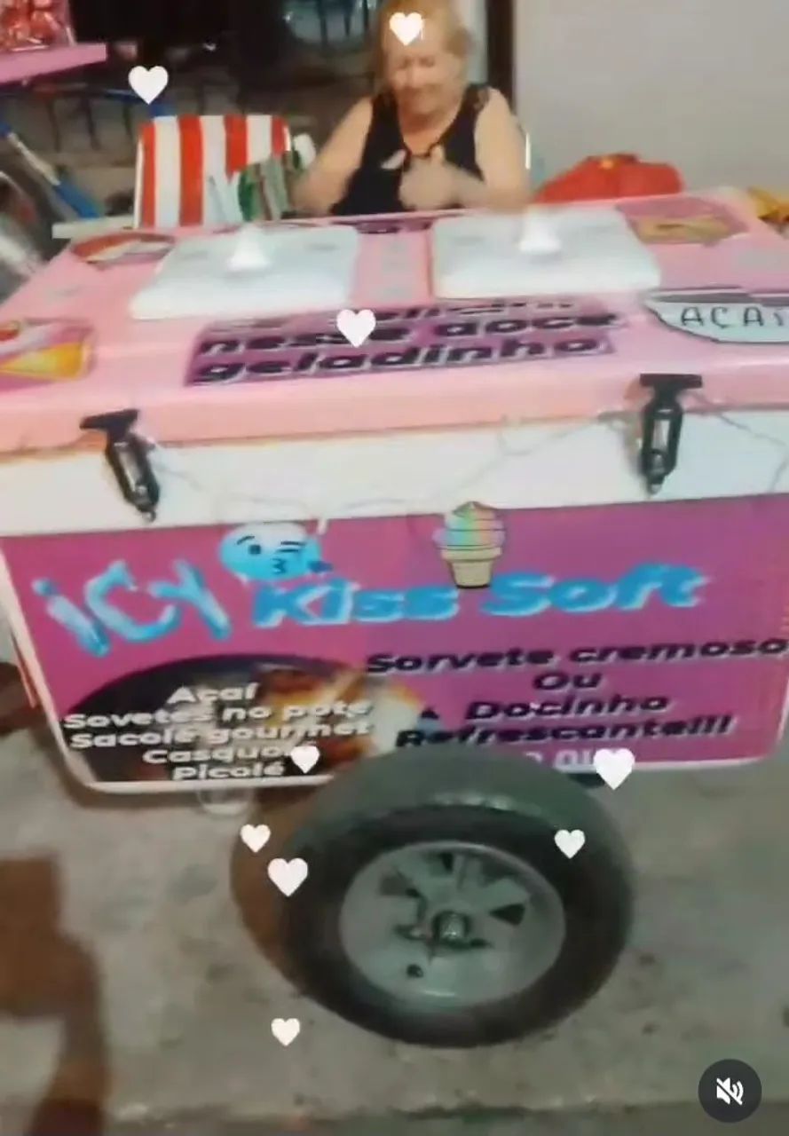 Carrinho de sorvete com 2 compartimentos, gelo x. - Foto 3