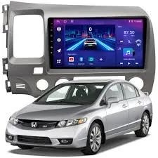 Central Multimídia Android Para New Civic De 2007 A 2011 9 Polegadas
