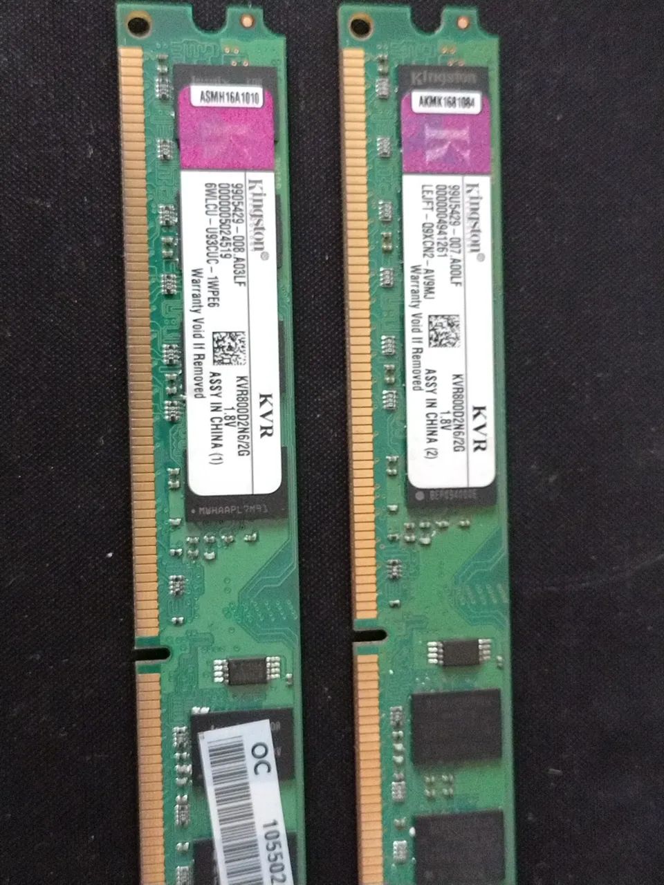 02 Memória DDR2 Kingston  2+2= 4G  800Mhz