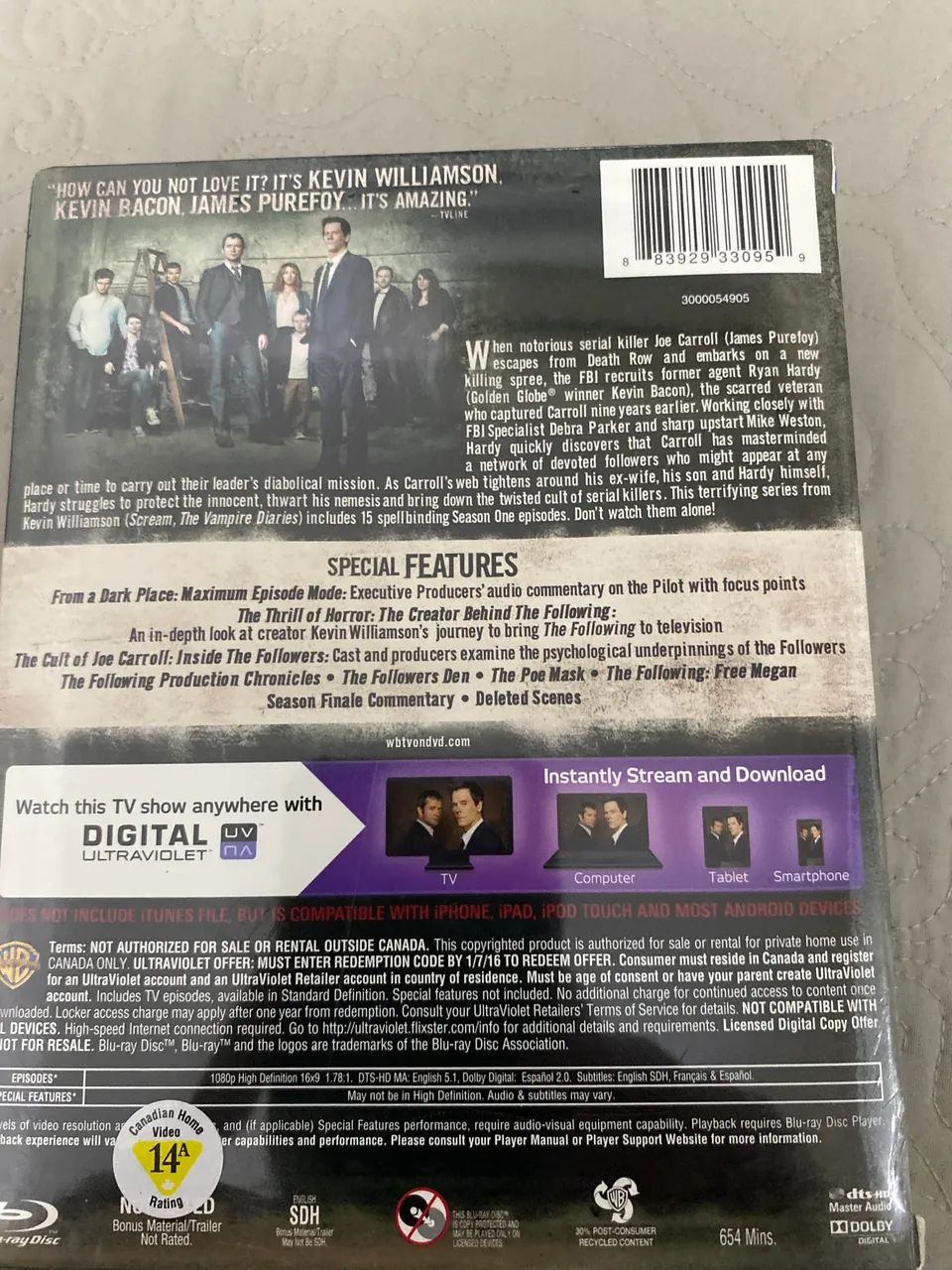 Esse é ?The Following - A Primeira Temporada Completa? em Blu-ray + DVD + Digital. - Foto 2