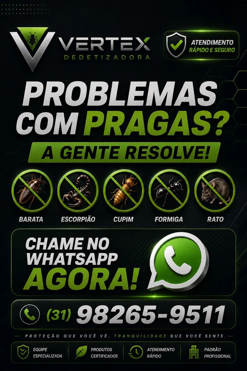 Serviço de dedetização e desratização 
