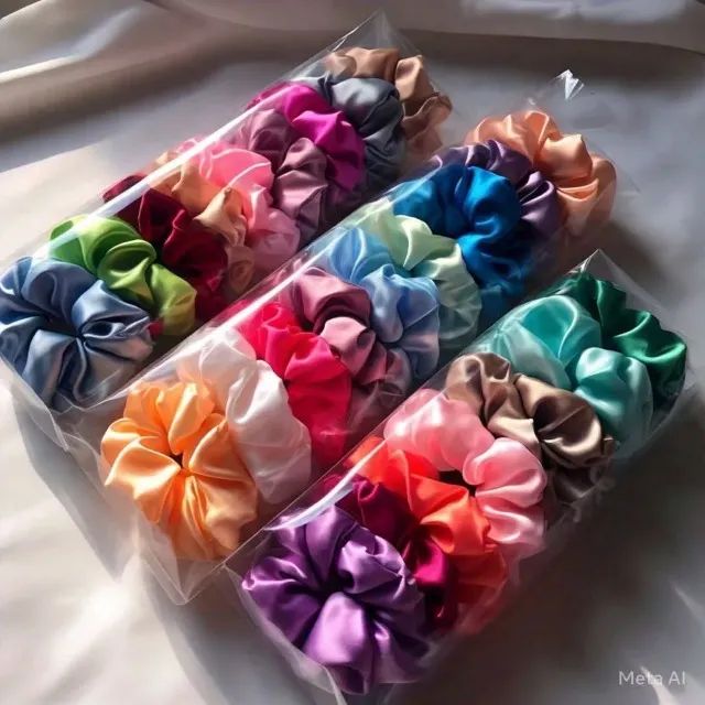 Xuxinha de cetim kit com 5 unidades  - Foto 3