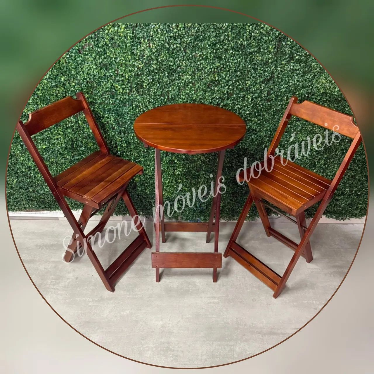 1 mesa Bistrô e 2 bancos dobráveis  - Foto 3