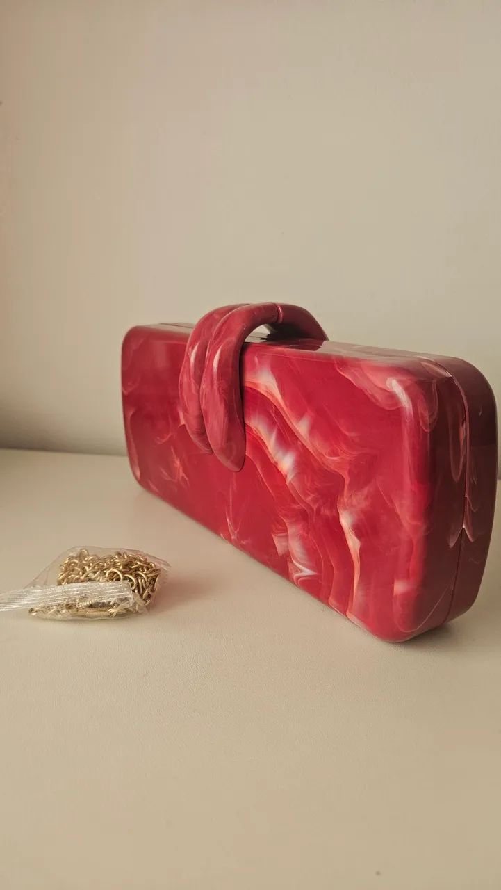 Bolsa clutch marsala
