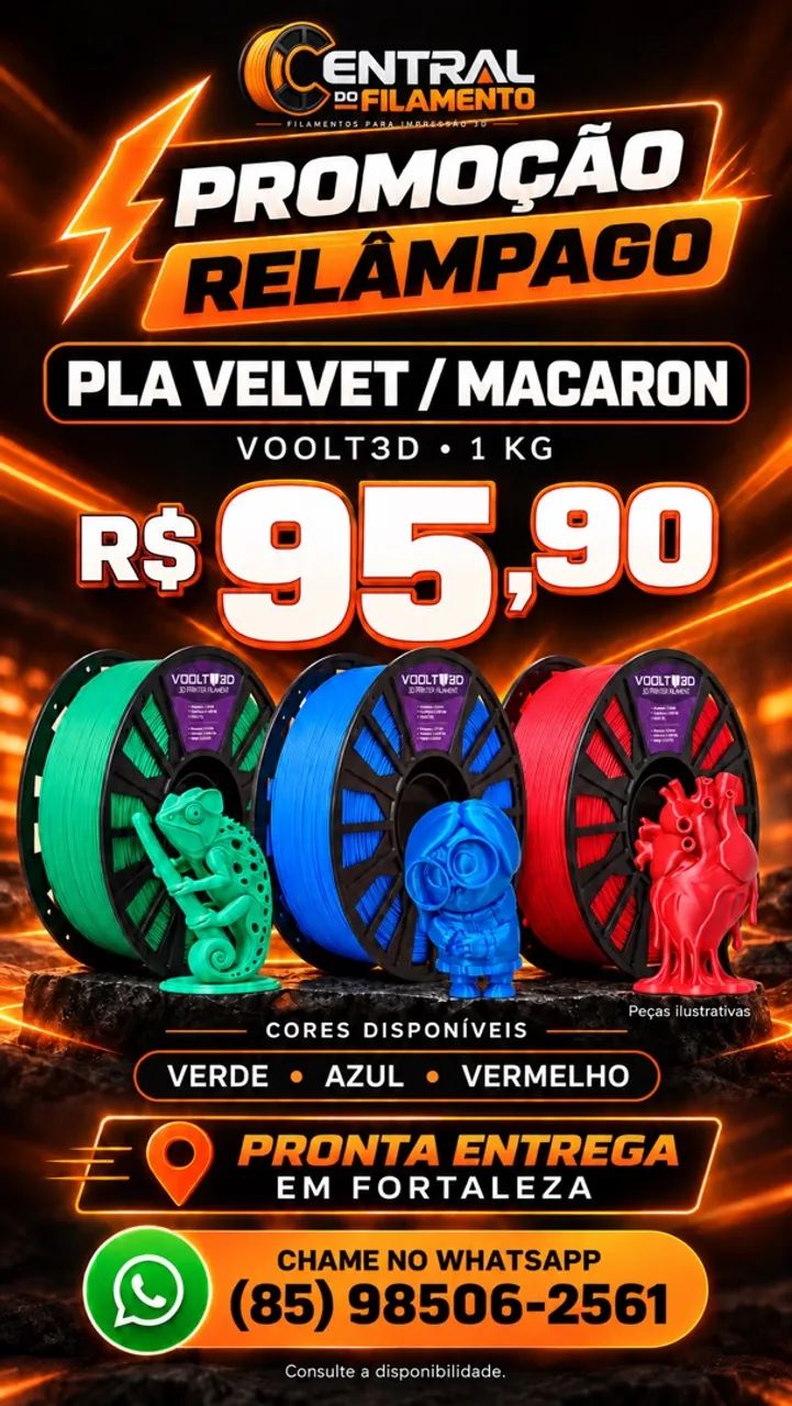 Promoção Filamento Voolt3D - PLA e PETG