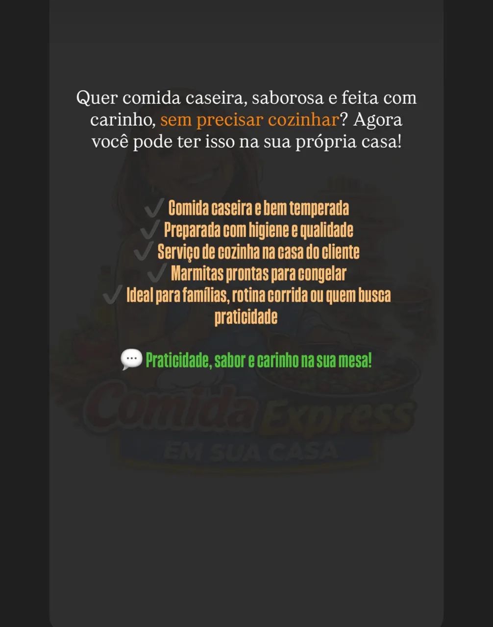 Vou até sua casa deixa sua comida prontinha  - Foto 2
