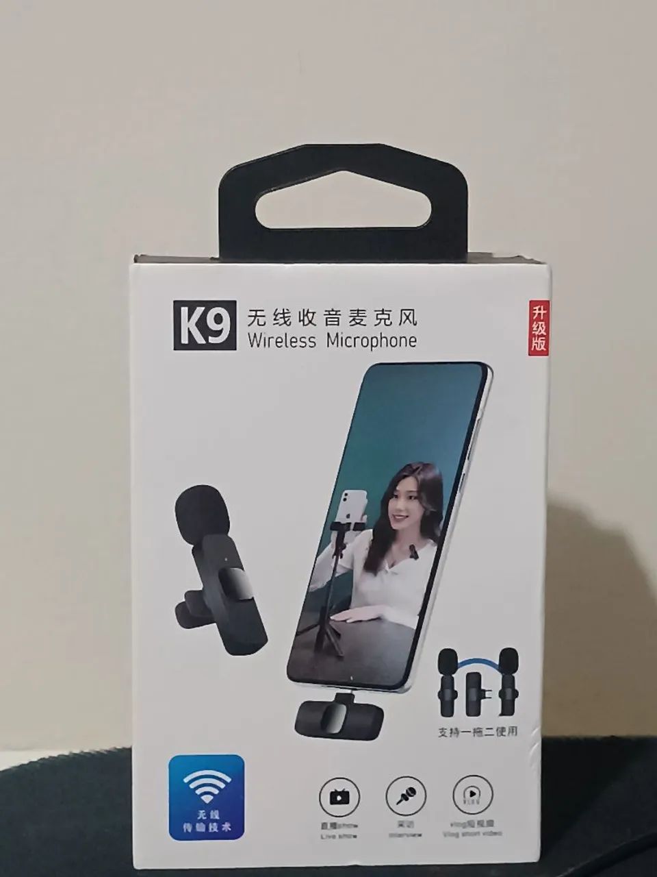 ? Microfone Sem Fio K9 Pro - Áudio Profissional para Celular ?