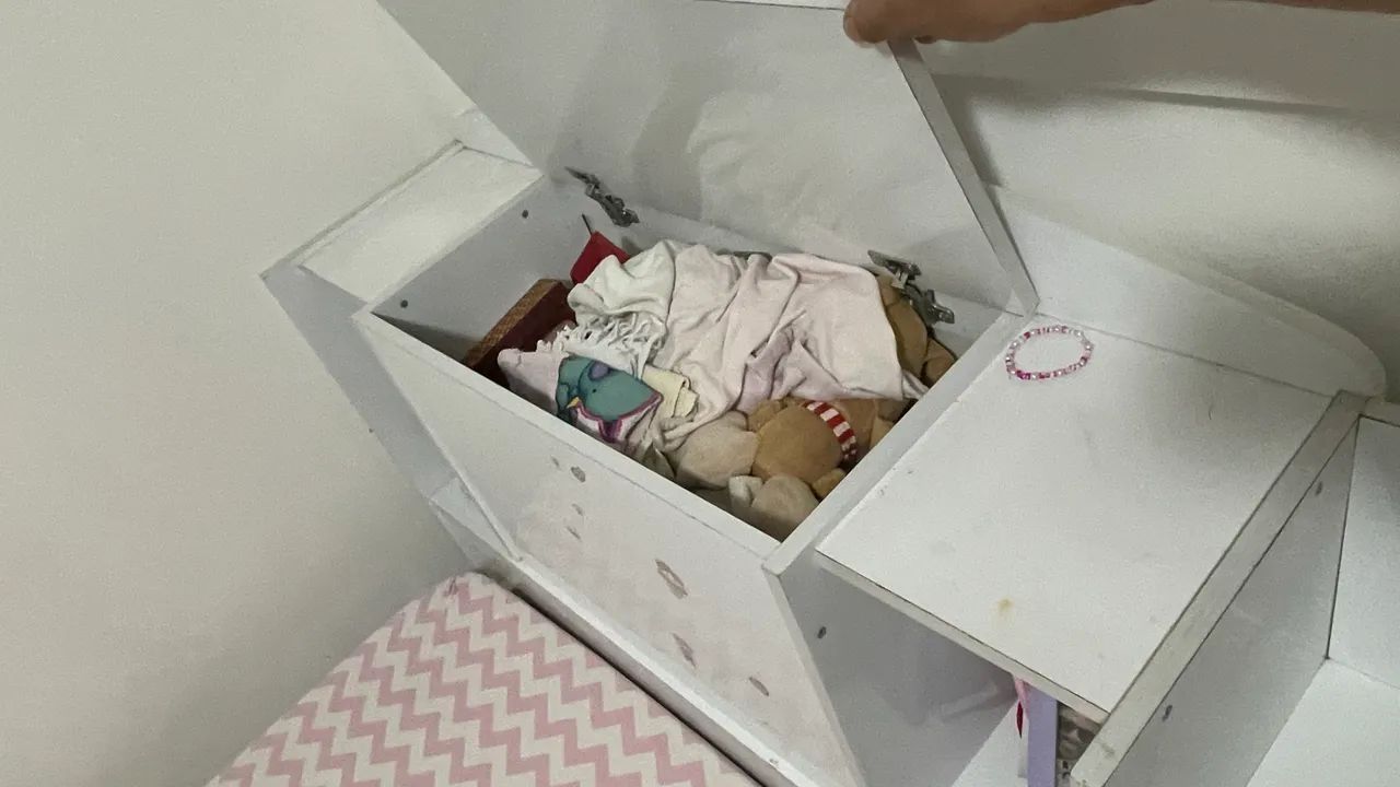 Cama Solteiro Cabeceira Baú Com Cama Auxiliar - Foto 4