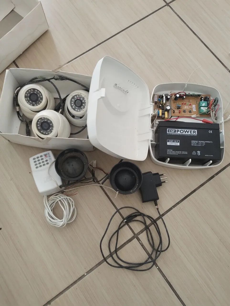 Kit de câmeras e alarme com telefone de mesa. - Foto 3