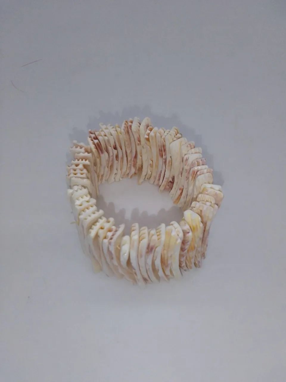 Pulseira Madrepérola Conchas Fatiadas Natural Semi-nova - Foto 3