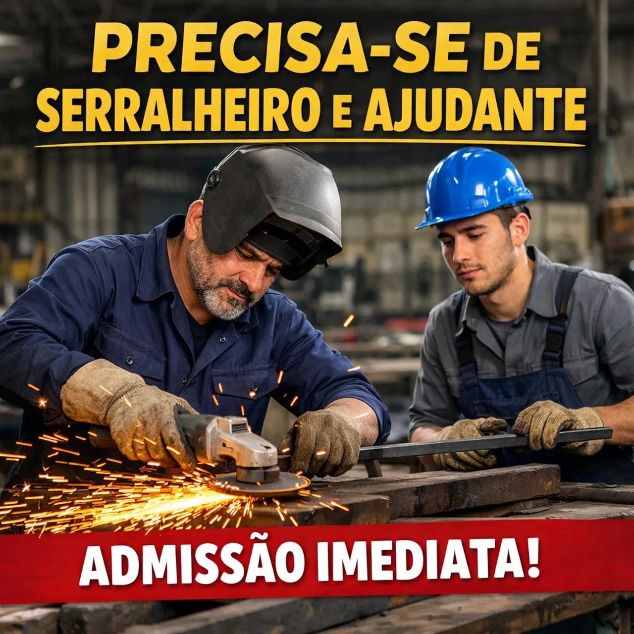 ? ? serralheiro e ajudante de serralheria ótimos ganhos admissão imediata