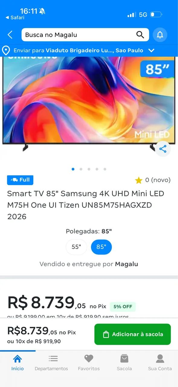 Tv smart 85 polegadas Samsung - Foto 2