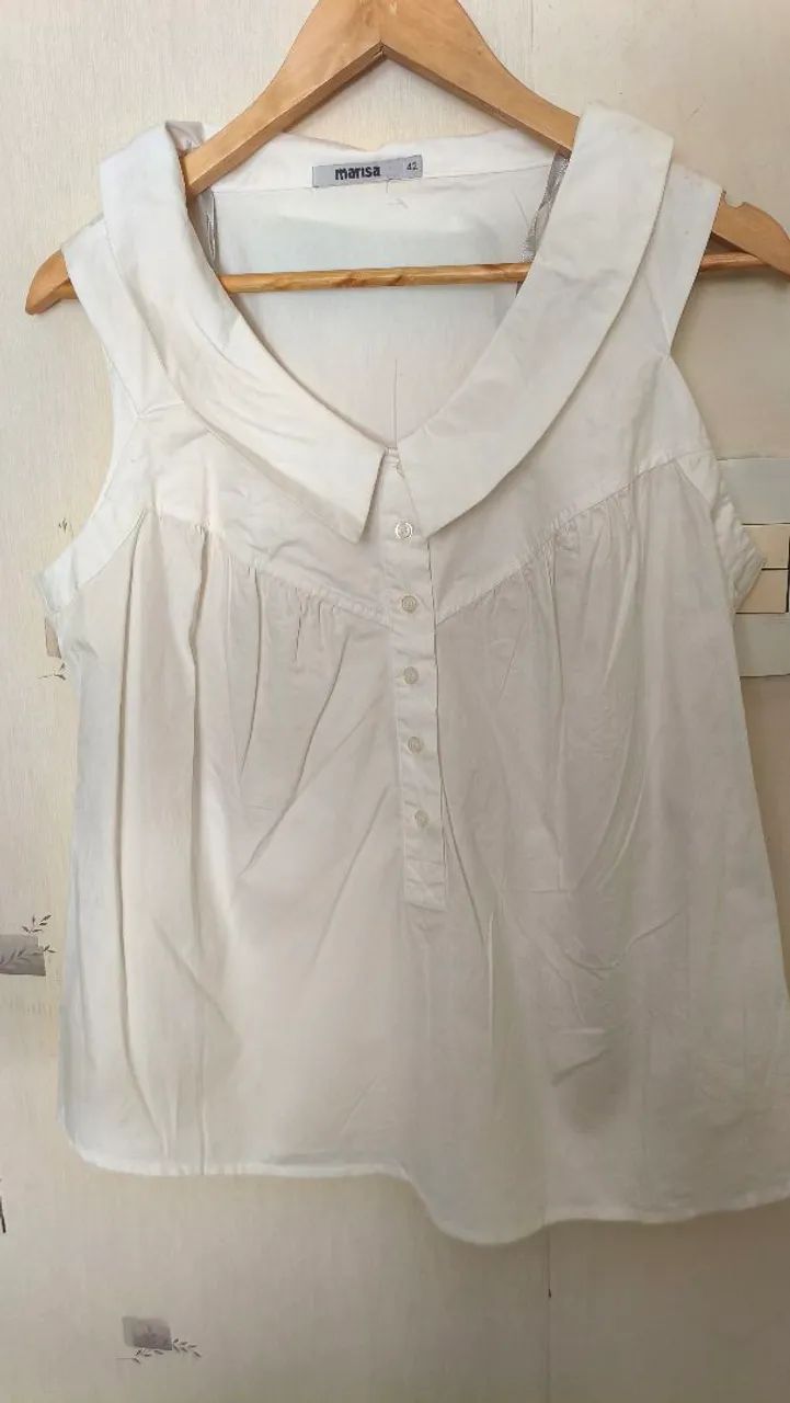 MARISA BLUSA ALGODÃO <br>Manga flare <br>Altura 73cmmariss - Foto 2