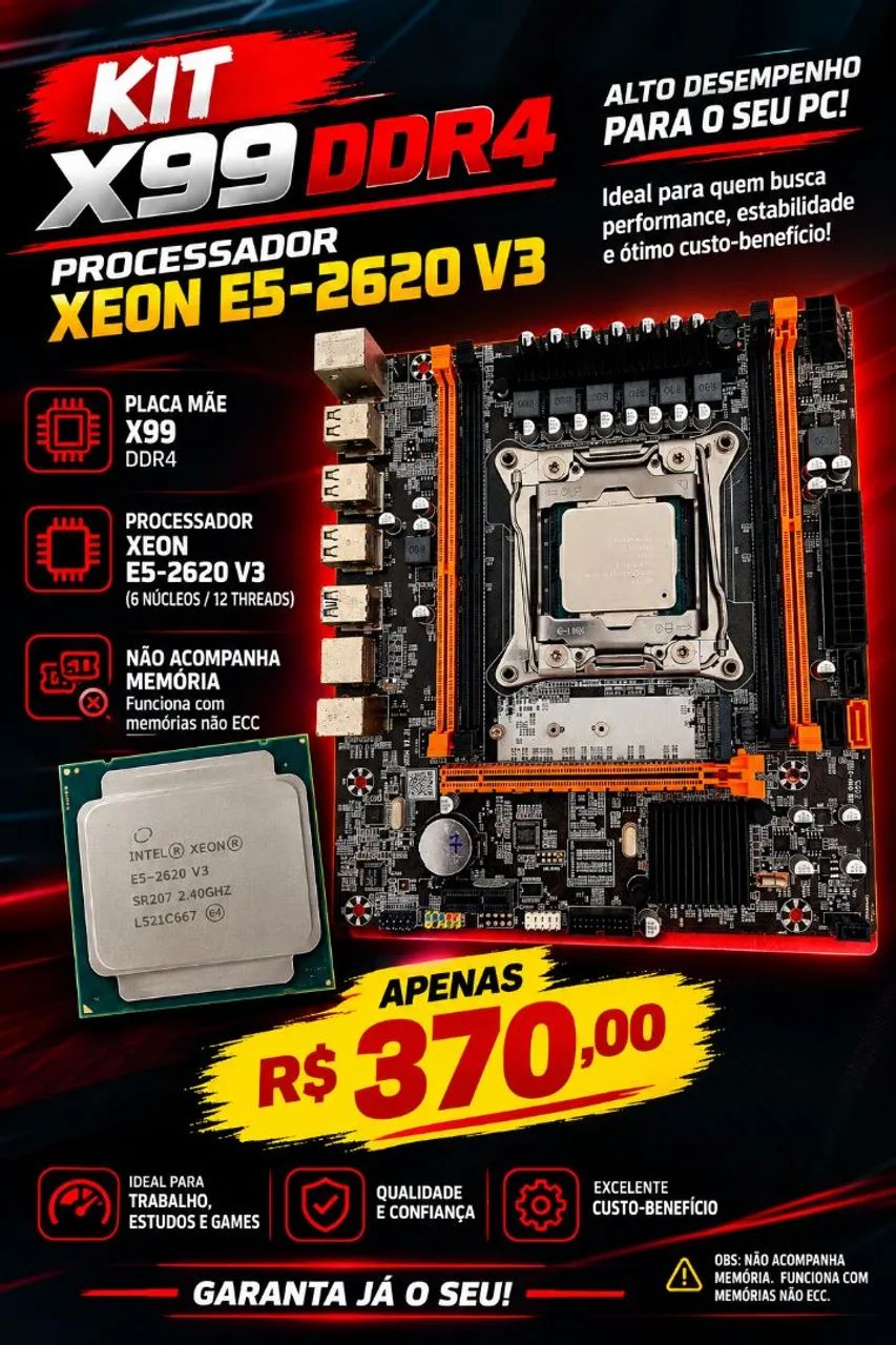 Kit X99 Xeon E5-2620 V3