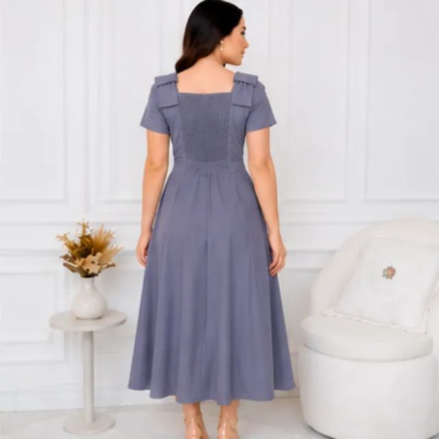 VESTIDO MIDI C/ LAÇO NO OMBRO - Foto 4