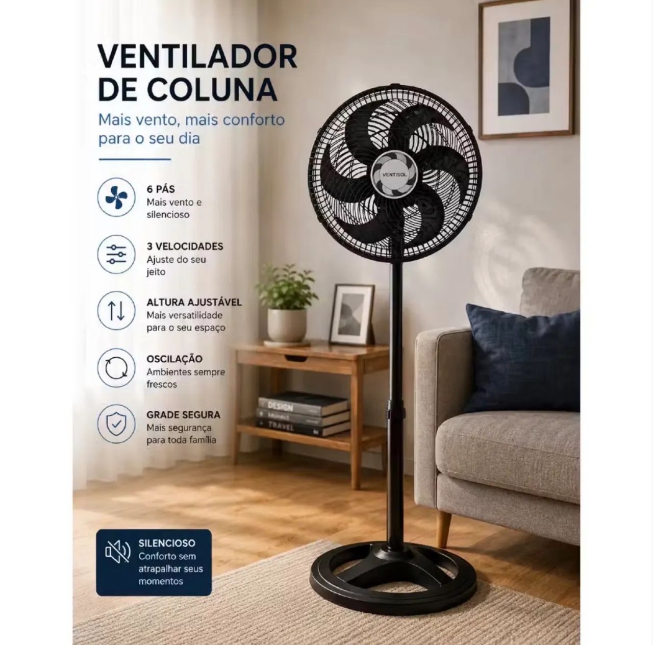Ventilador Coluna - Foto 5